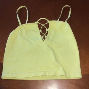 Forever 21 Yellow crop top